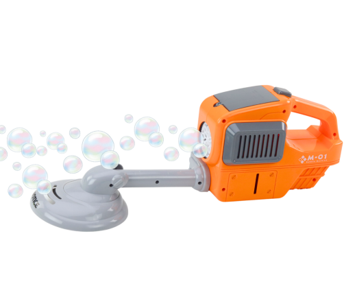 Soap Bubble Machine Lawn Mower Trimmer Two Liquids Orange