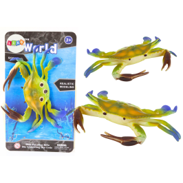 Sea World Green Rubber Crab Figurine