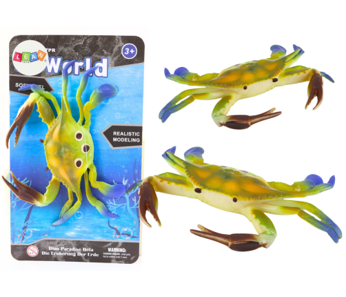 Sea World Green Rubber Crab Figurine