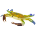 Sea World Green Rubber Crab Figurine