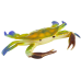 Sea World Green Rubber Crab Figurine