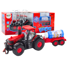 Soap Bubble Tractor Trailer Obstacle Sensor Lights Sounds