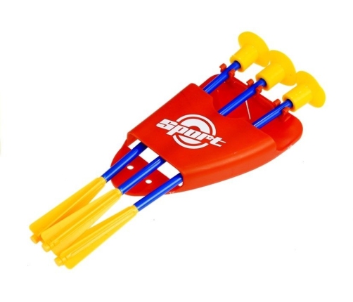 Sporty Crossbow for children with a shield and a quiver for arrows.