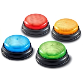 Set Buzzers 4 Lights Light Sound 4 Colours