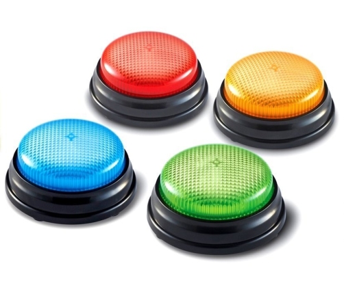 Set Buzzers 4 Lights Light Sound 4 Colours