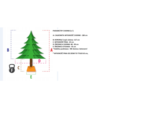 ARTIFICIAL SPRUCE CHRISTMAS TREE, 180 cm