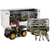 Quad with a Trailer Transporter Figurines Zebra