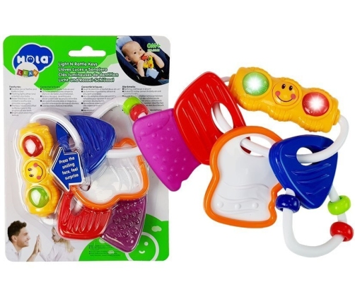 Colorful Clapper Glowing Keys Teether