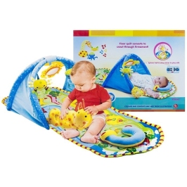 Baby Newborn Educational Rug Carpet Mirror Quilt Mat 124 cm Play Gym