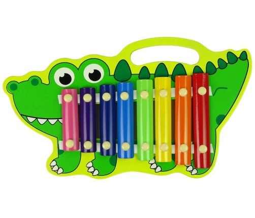 Wooden Crocodile Cymbals for Kids Colourful 8 Tones