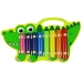 Wooden Crocodile Cymbals for Kids Colourful 8 Tones