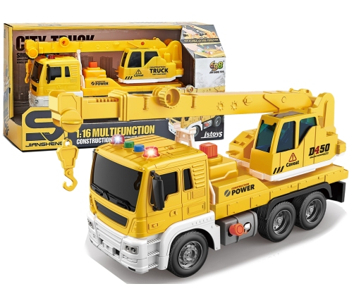 Truck Crane Construction 1:16 Yellow Sound