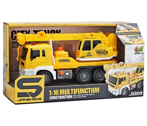 Truck Crane Construction 1:16 Yellow Sound