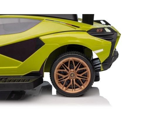 Машина каталка с ручкой Lamborghini QLS-996T Green