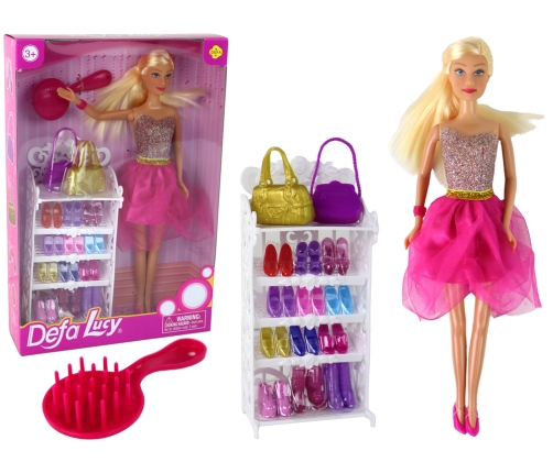 Lucy Doll, Pink Glitter Dress, Shoes Set