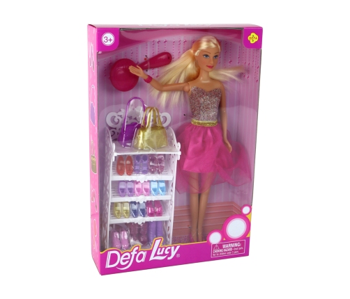 Lucy Doll, Pink Glitter Dress, Shoes Set