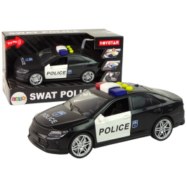 Car Police 1:14 Lights Sounds Black