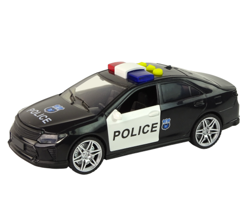 Car Police 1:14 Lights Sounds Black