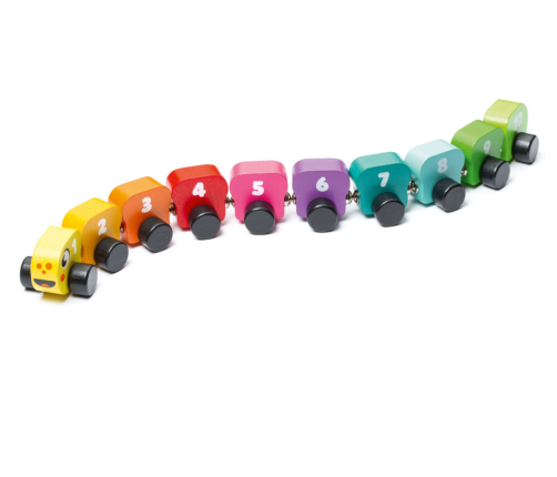 Wooden Educational Rainbow Earthworm Learning Numbers 15399