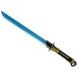 Glowing Blue Samurai Sword Battle Weapon