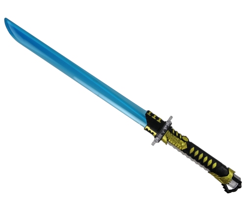 Glowing Blue Samurai Sword Battle Weapon