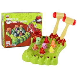 Wack-A-Mole Game Dinosaurs Board Two Hammers Green Lights Sounds