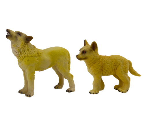 Figures: Adult Wolf 9 cm and Young Wolf 6.5 cm