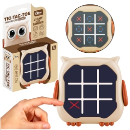 Electronic Game 3in1 Tic Tac Toe Memory Owl Beige