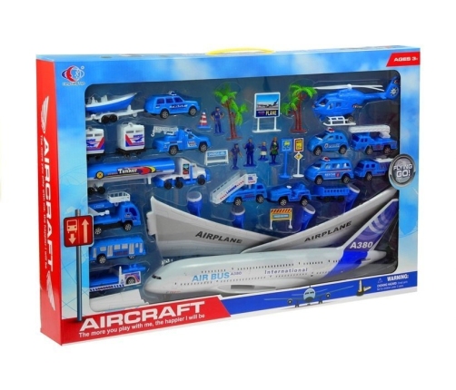 Set Airport Aircraft Helicopter 30 PCS.