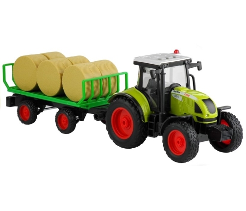 Tractor With Trailer With Hay Sound & Light Effects 37,5 cm