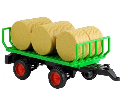 Tractor With Trailer With Hay Sound & Light Effects 37,5 cm