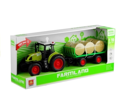 Tractor With Trailer With Hay Sound & Light Effects 37,5 cm