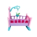 Pink Cradle for Dolls with a Rattle Rocking Cot