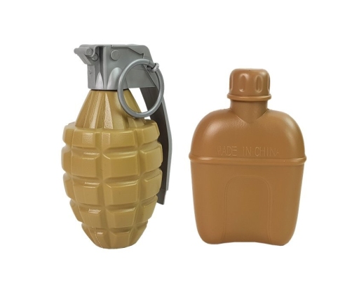 Military Set Guns with Mask Helmet Grenade Sound