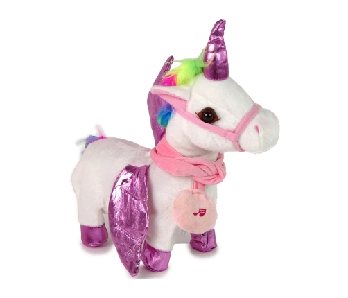 Mascot Horse Interactive Unicorn White Pink Wings