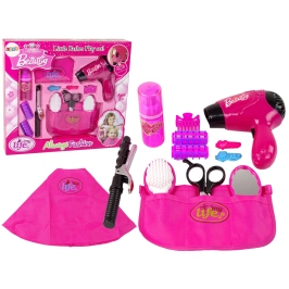 Beauty Hairdressing Set Hair dryer Curling iron Pink