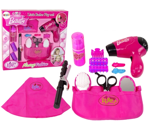 Beauty Hairdressing Set Hair dryer Curling iron Pink