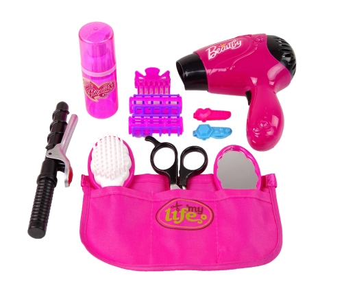 Beauty Hairdressing Set Hair dryer Curling iron Pink