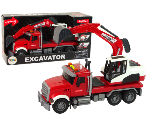 Truck With Excavator Tractor Excavator Sound Lights