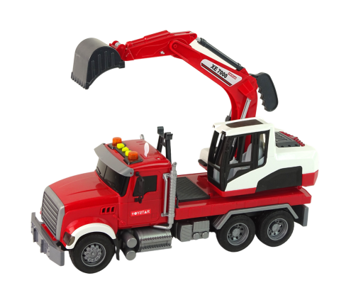 Truck With Excavator Tractor Excavator Sound Lights