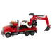 Truck With Excavator Tractor Excavator Sound Lights