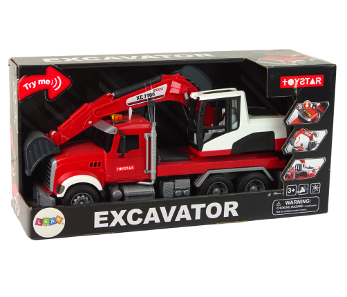 Truck With Excavator Tractor Excavator Sound Lights