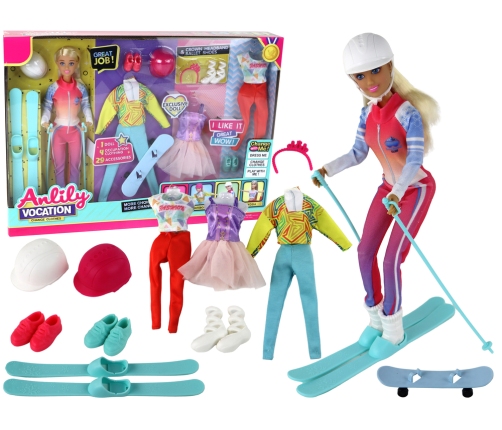 Anlily Children's Doll 4 Sports Skiing Accessories