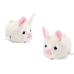 Clockwork Bunny Riding Toy Decoration White