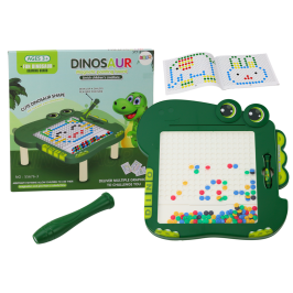 Educational Magnetic Board Dinosaur Pad Puzzle Green Beads
