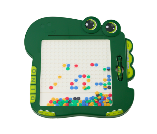 Educational Magnetic Board Dinosaur Pad Puzzle Green Beads