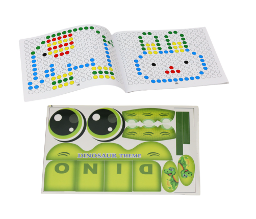 Educational Magnetic Board Dinosaur Pad Puzzle Green Beads