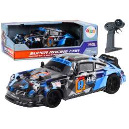 RC Remote Control Car 1:18 Rubber Wheels Drift Blue