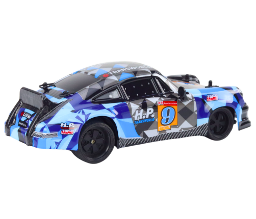 RC Remote Control Car 1:18 Rubber Wheels Drift Blue