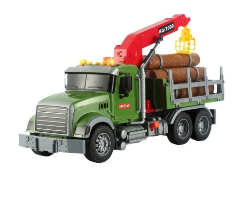 Truck with Crane Timber Transport Lights Sounds